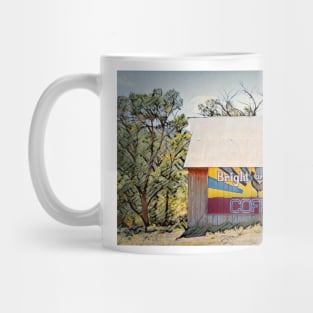 Old Barn and Coffee Sign - Something to Crow About Mug